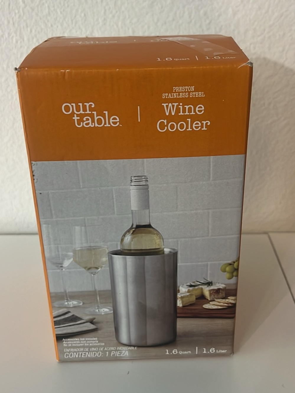 Our Table Preston Stainless Steel Wine Cooler - Silver